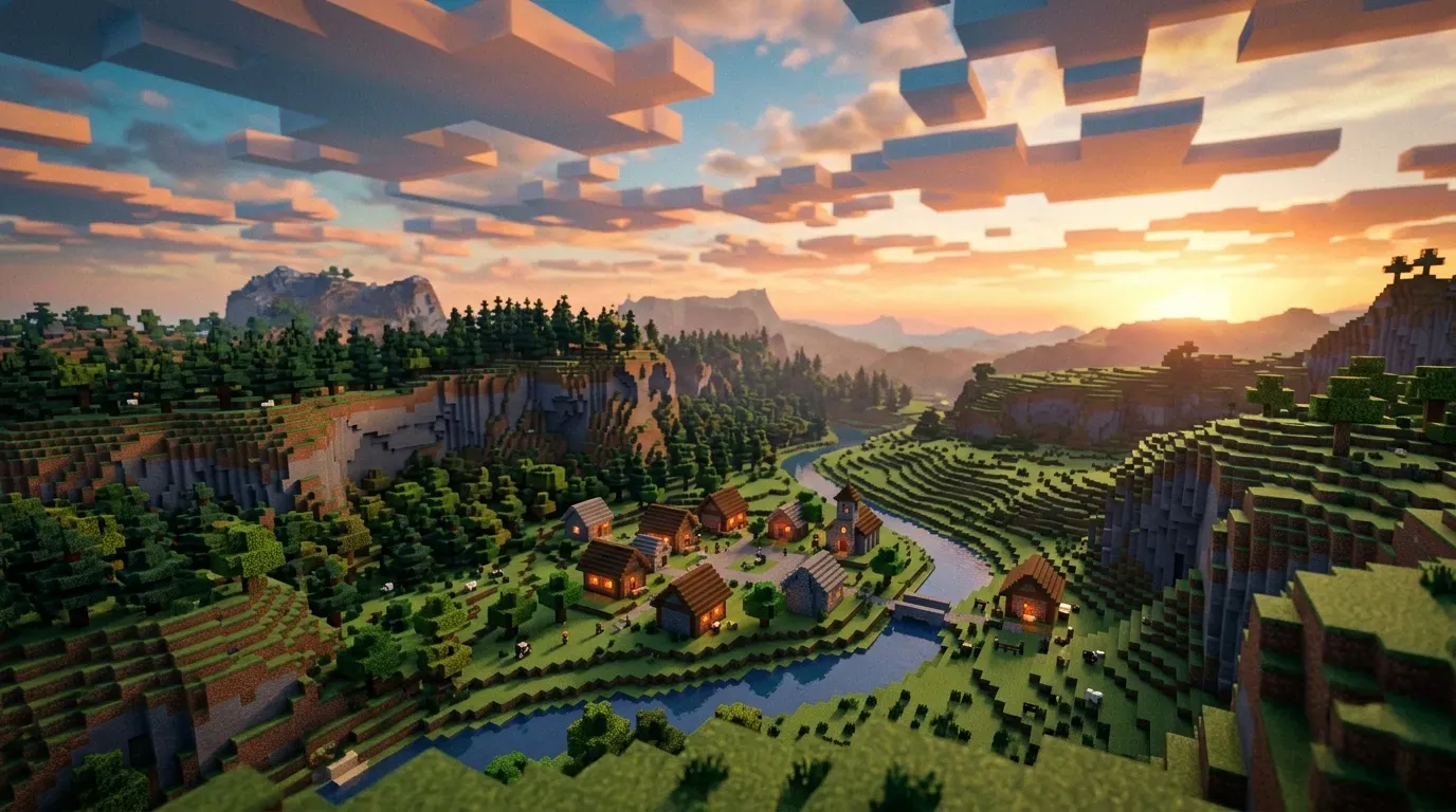 Minecraft gameplay artwork