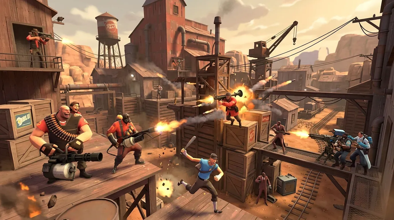 Team Fortress 2 gameplay artwork